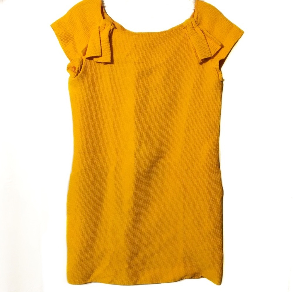 Moschino AEFFE Spa yellow/orange‎ dress bow detail size 42